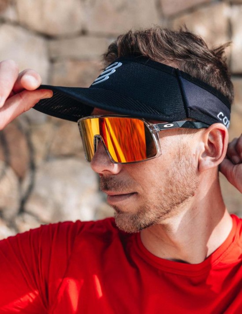 Compressport Spiderweb Ultralight Visor Muške Kape Crne | 651-NIELKD