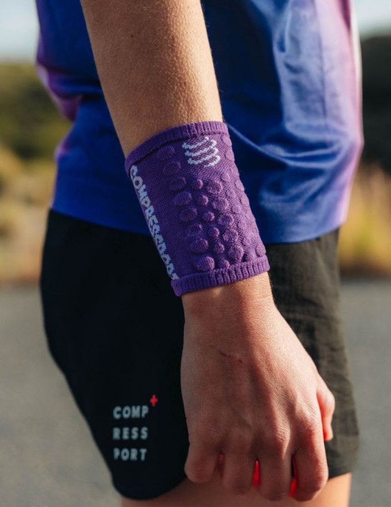 Compressport Sweatbands 3D.Dots Muške Pribor Ljubičaste Bijele | 973-CWXUED