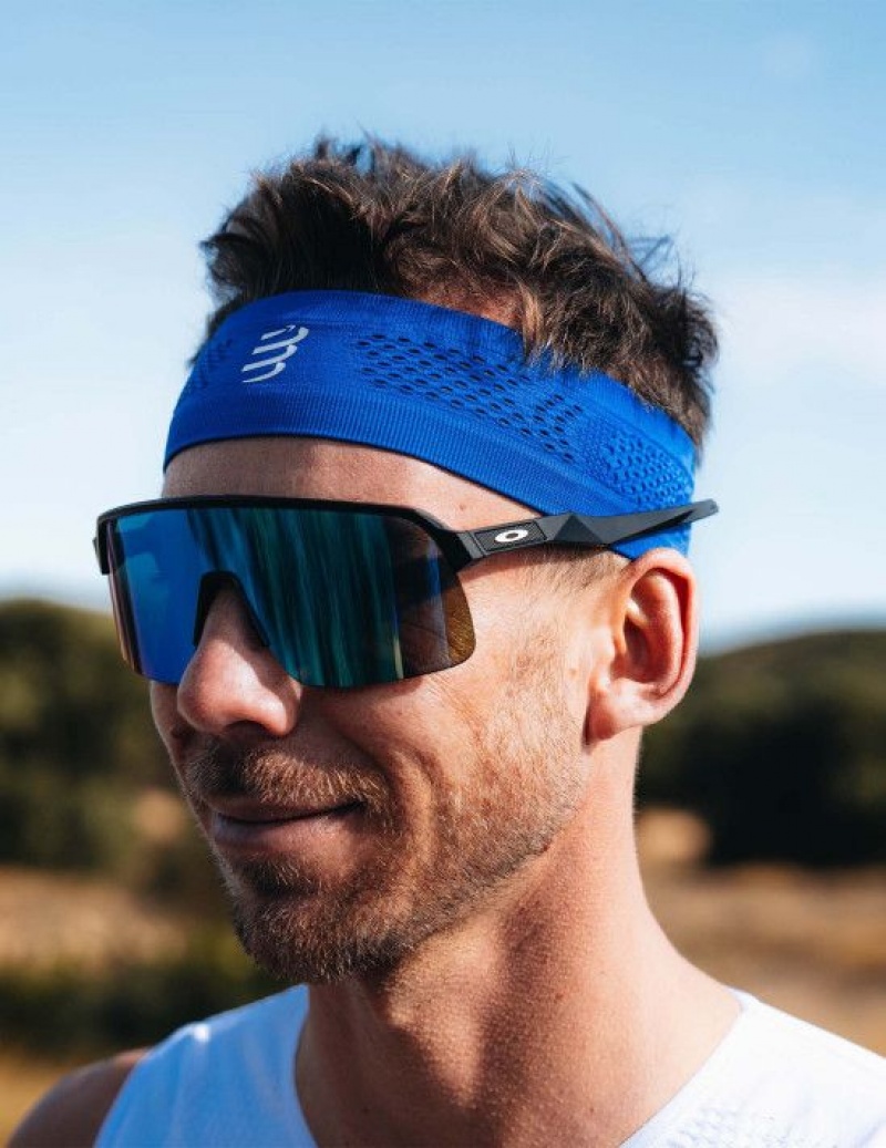 Compressport Thin Headband On/Off Muške Pribor Plave | 910-WQDCXZ