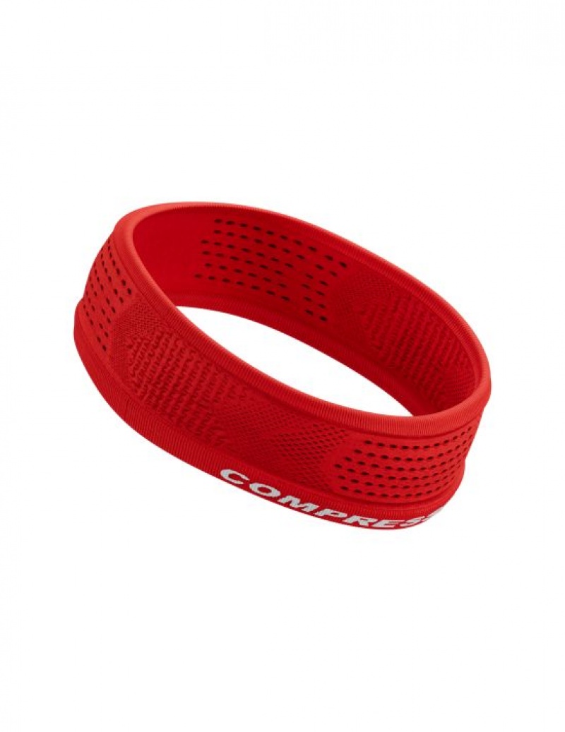 Compressport Thin Headband On/Off Muške Traka Za Glavu Crvene | 280-VELWKQ