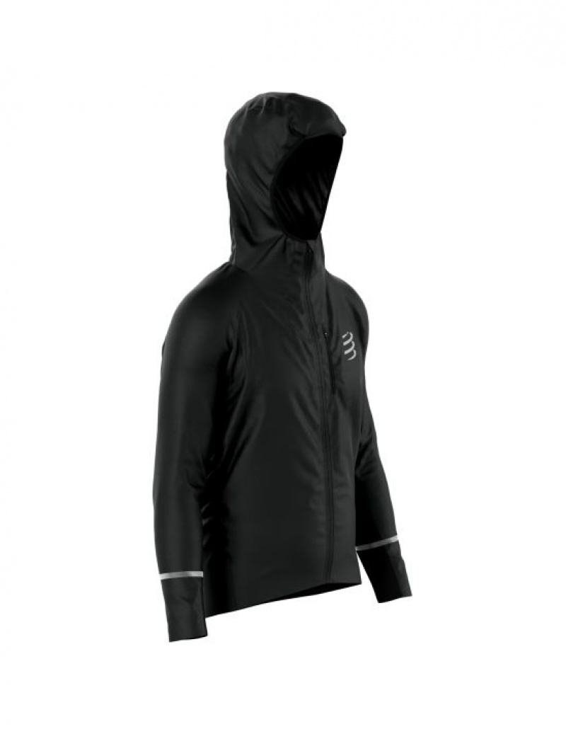 Compressport Thunderstorm Waterproof 25/75 Jacket Muške Jakne Crne | 728-DLIJCH