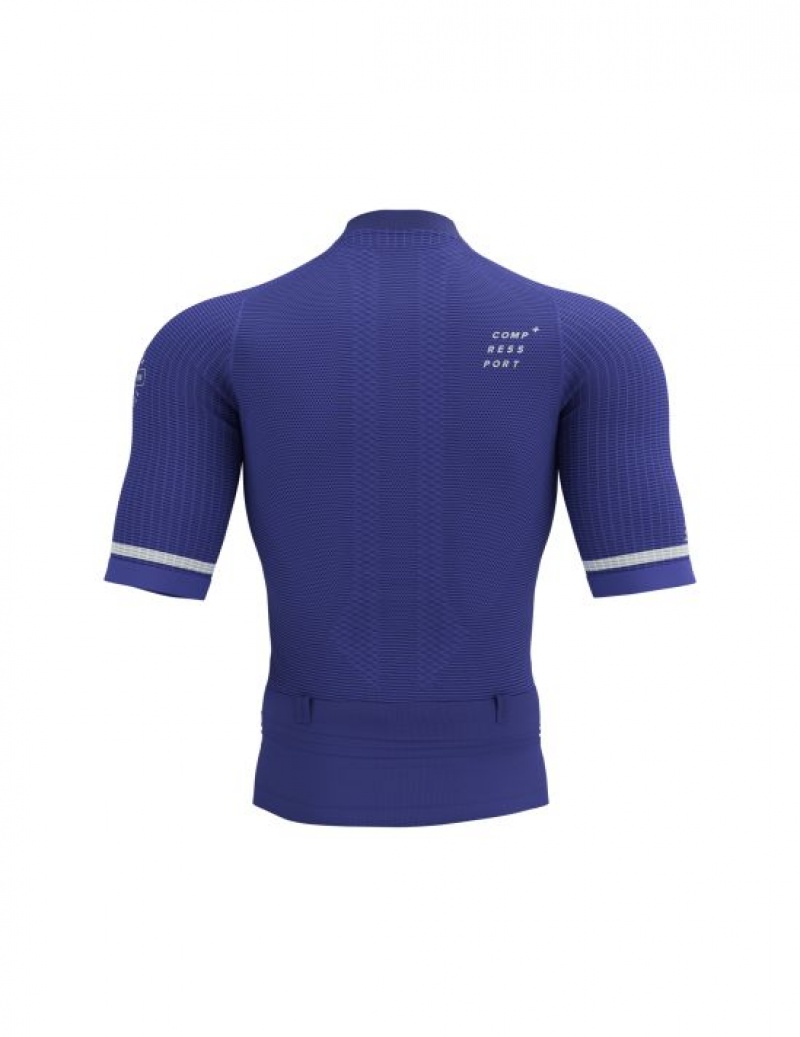 Compressport Trail Postural SS Top M Unisex Majice Plave | 521-NZMGRL