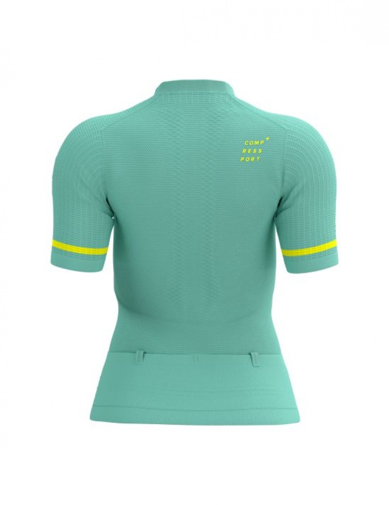 Compressport Trail Postural SS Top W Unisex Majice Plave | 981-COAMVQ