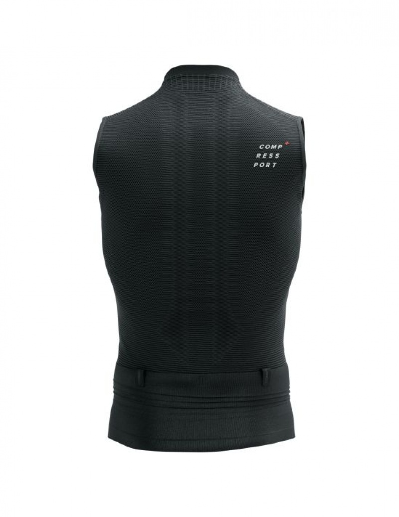 Compressport Trail Postural Tank Top M Unisex Majice Crne | 586-THBGNA