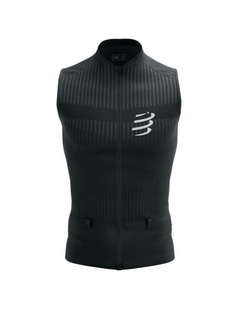 Compressport Trail Postural Tank Top M Unisex Majice Crne | 586-THBGNA