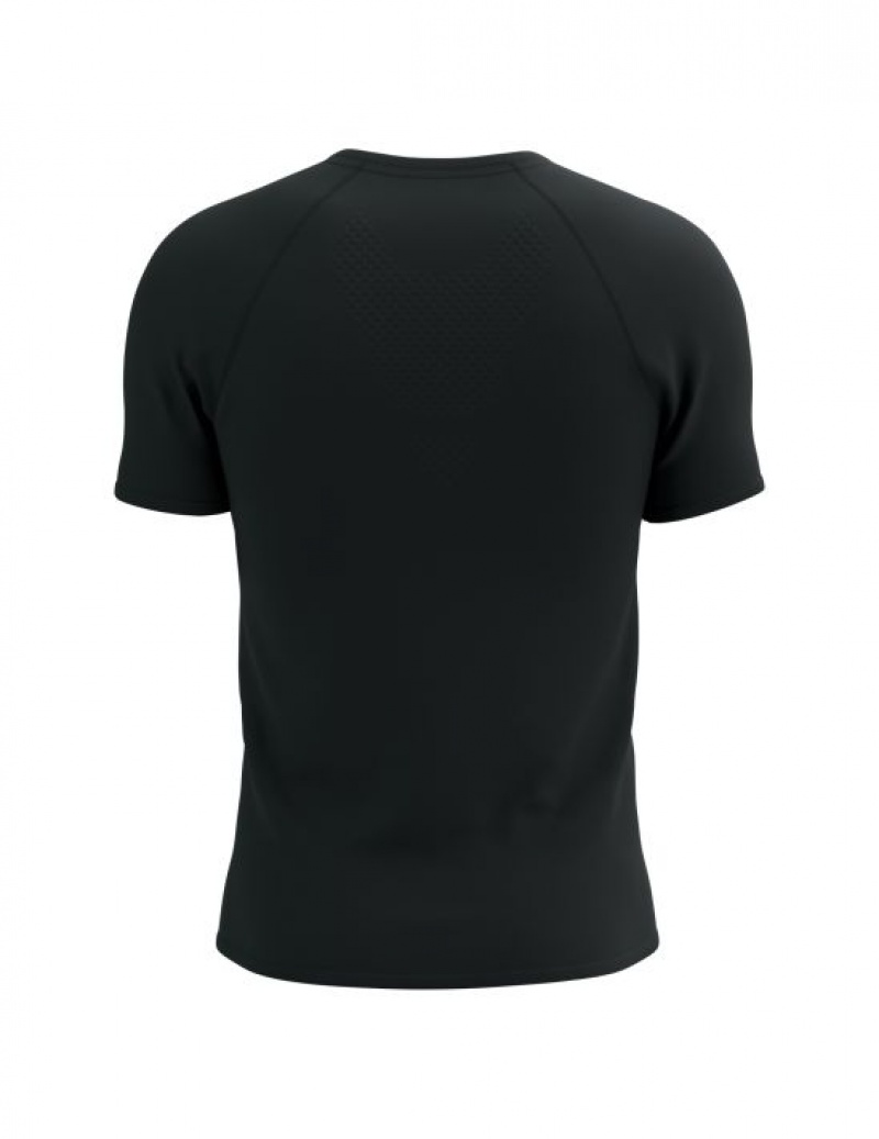 Compressport Training SS Logo Tshirt M Unisex Majice Crne | 142-ENALWK