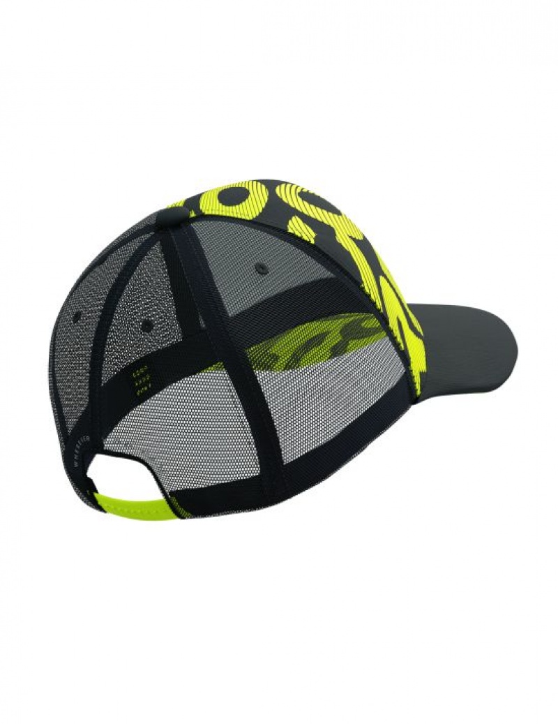 Compressport Trucker Cap Flash Muške Kape Crne Žute | 984-DSIKPQ