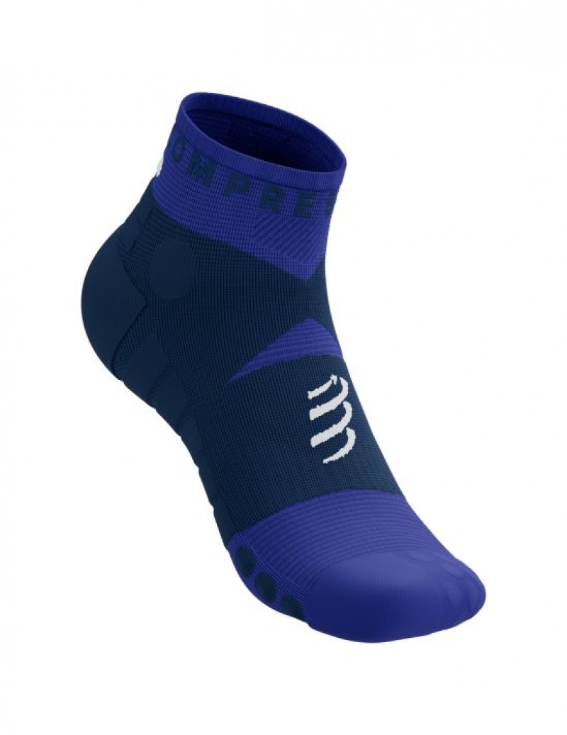 Compressport Ultra Trail Low Socks Unisex Čarape Plave | 869-XYTZWK