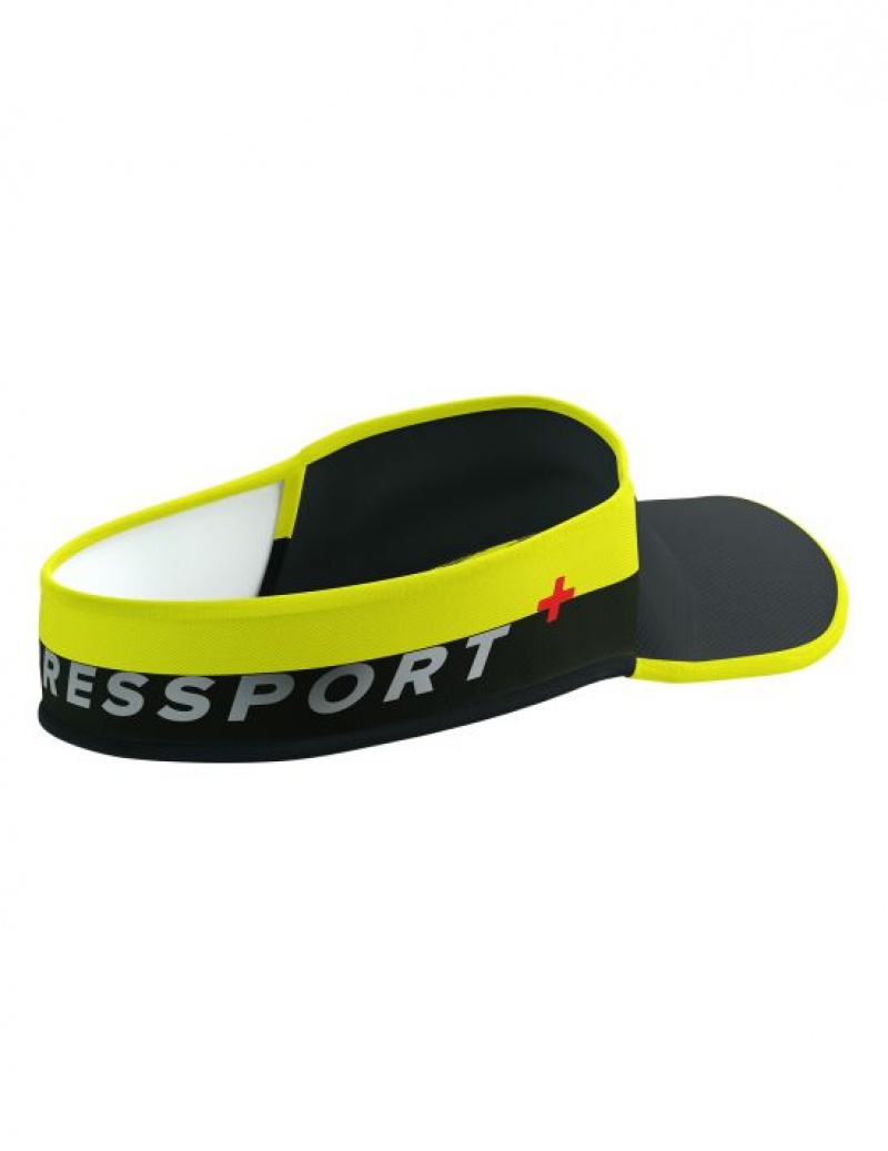 Compressport Visor Ultralight Flash Muške Visors Crne Žute | 852-GEBALZ