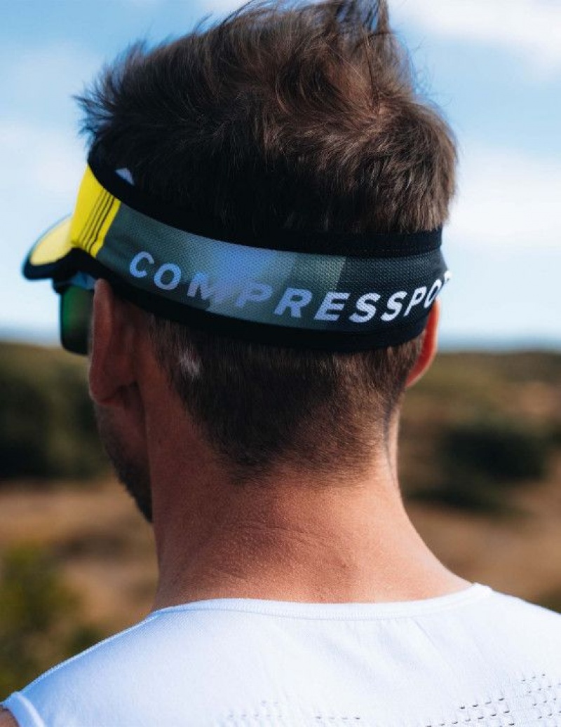 Compressport Visor Ultralight Muške Kape Žute Crne | 563-XTAGHF