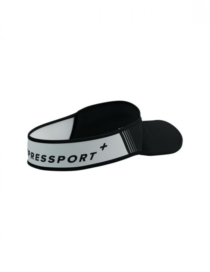 Compressport Visor Ultralight Muške Kape Crne Bijele | 290-FOAXSE