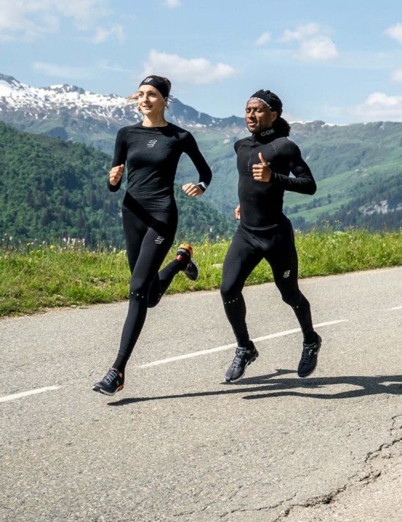 Compressport Winter Running Legging M Muške Tajice Za Trčanje Crne | 468-EKVCGX