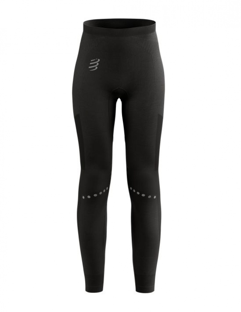 Compressport Winter Running Legging W Ženske Tajice Crne | 136-DAJWRP