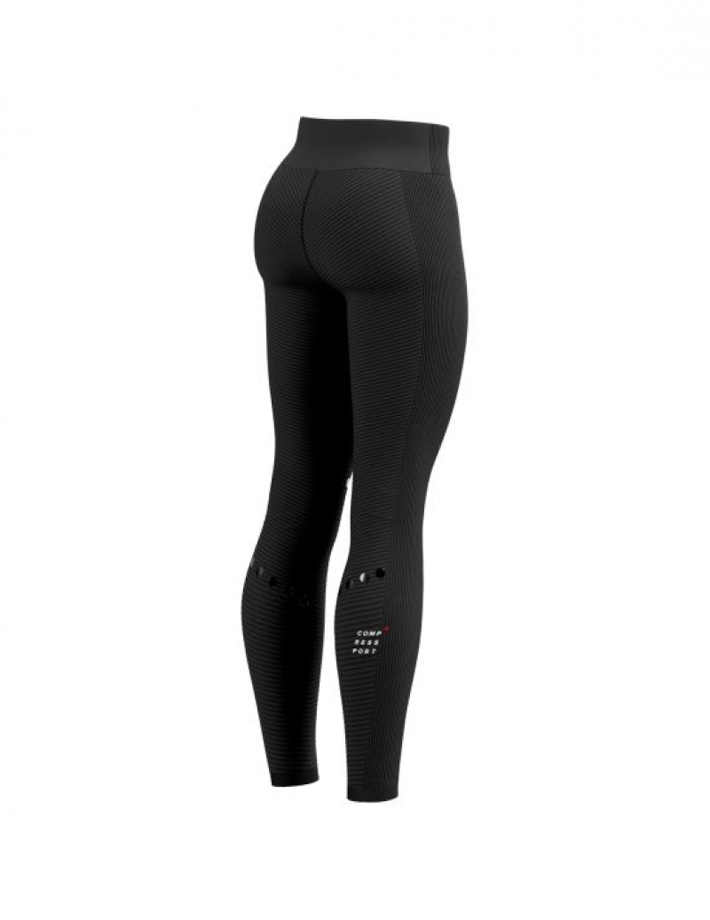 Compressport Winter Trail Under Control Full Tights W Ženske Tajice Crne | 572-BRSFUW