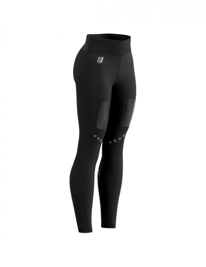 Compressport Winter Trail Under Control Full Tights W Ženske Tajice Crne | 572-BRSFUW